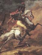 Theodore   Gericault Chasseur of the Imperial Guard,Charging (mk10) Spain oil painting artist